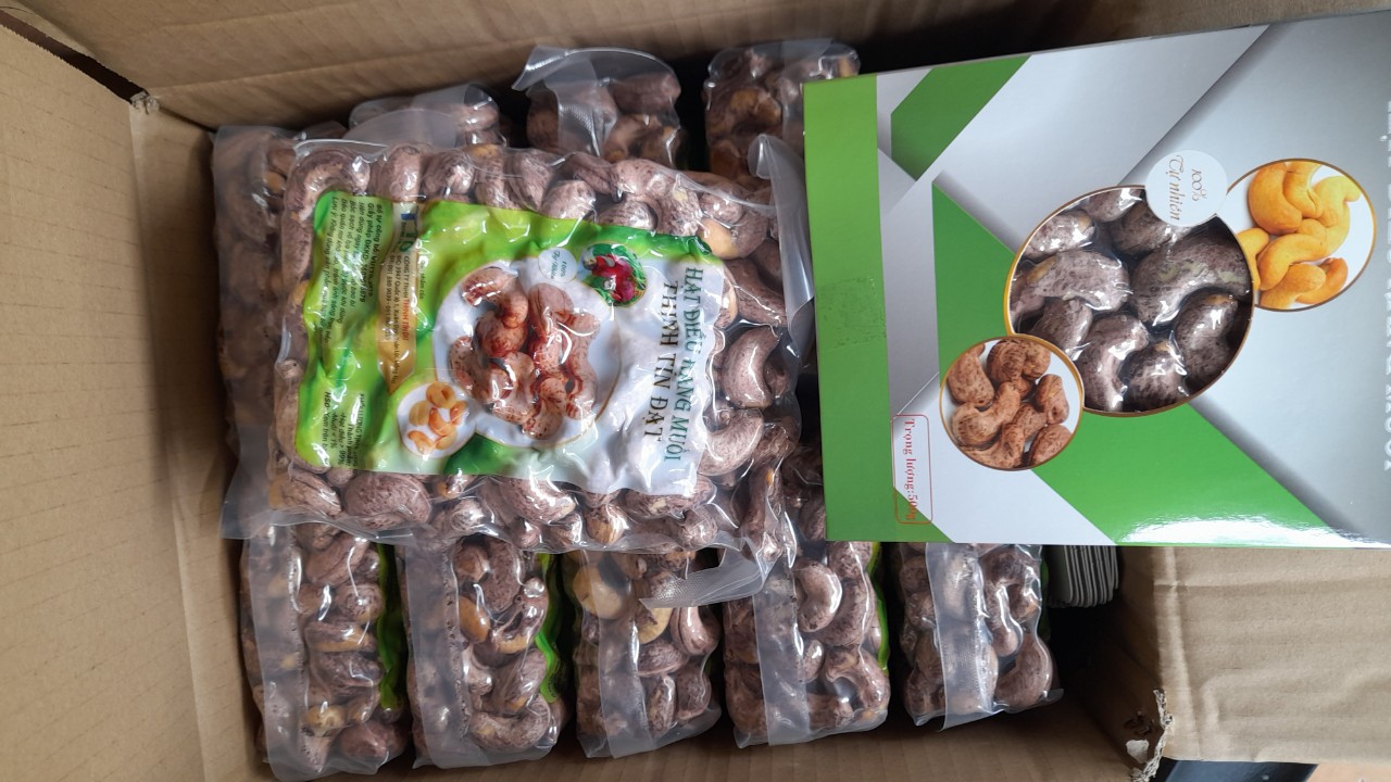 HẠT ĐIỀU RANG MUỐI VỎ LỤA ĐẠT TIÊU CHUẨN XUẤT KHẨU 500g - THỊNH TÍN ĐẠT
