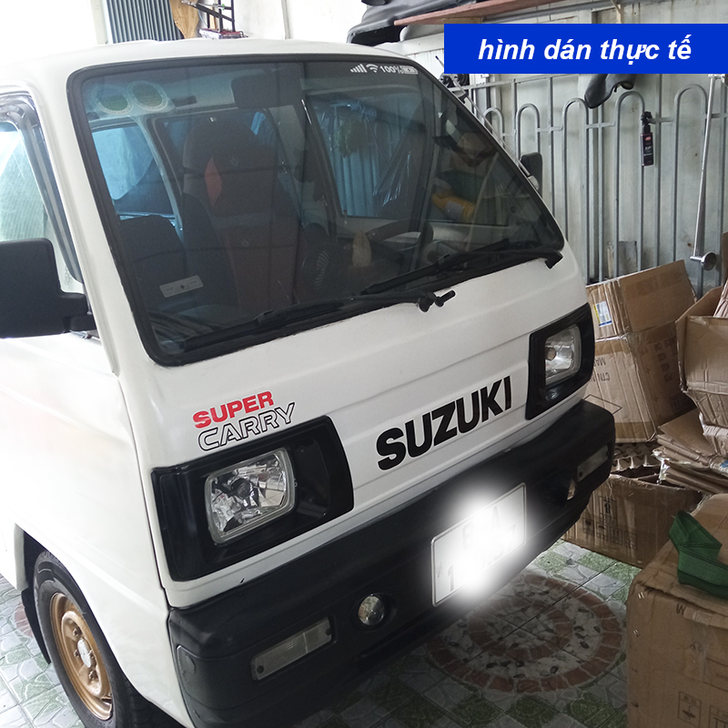 Tem chữ SUPPER CARRY Phản Quang dán xe SUZUKI