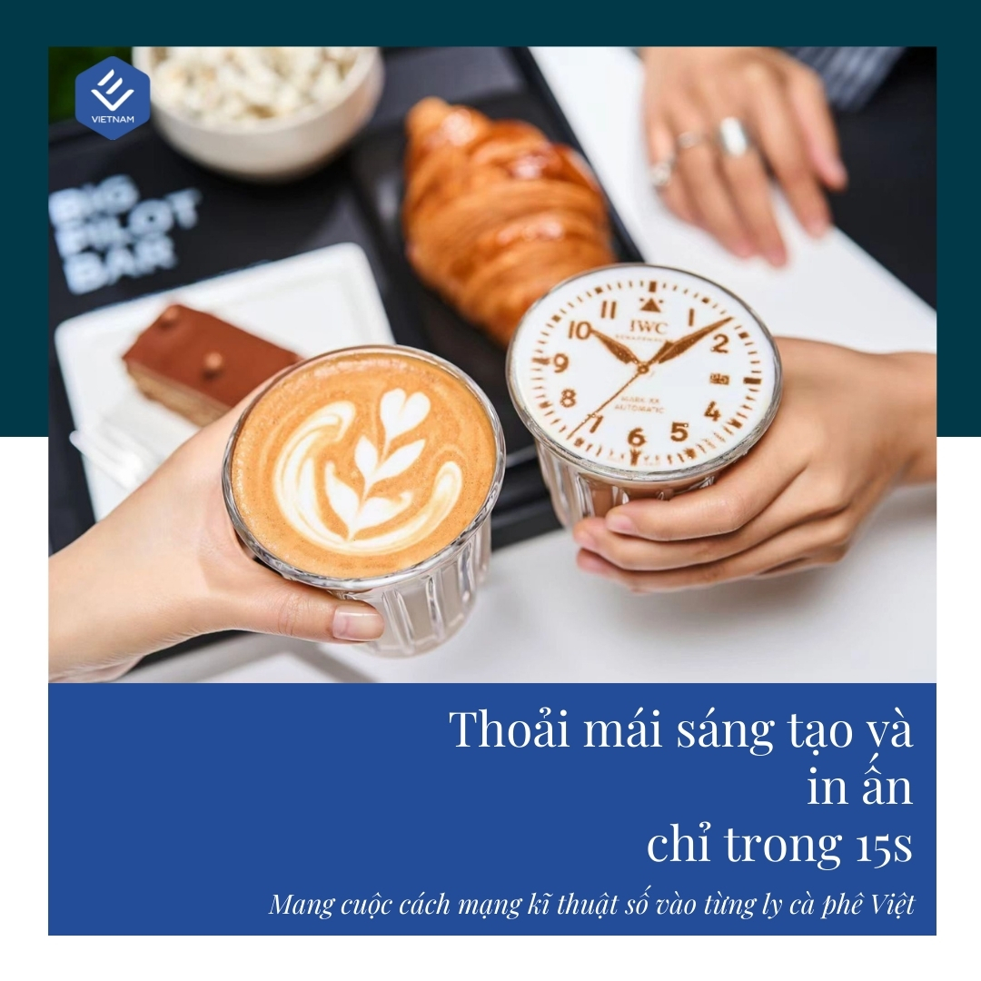 Máy in bọt cà phê EVEBOT EB-PRO (In một màu nâu)