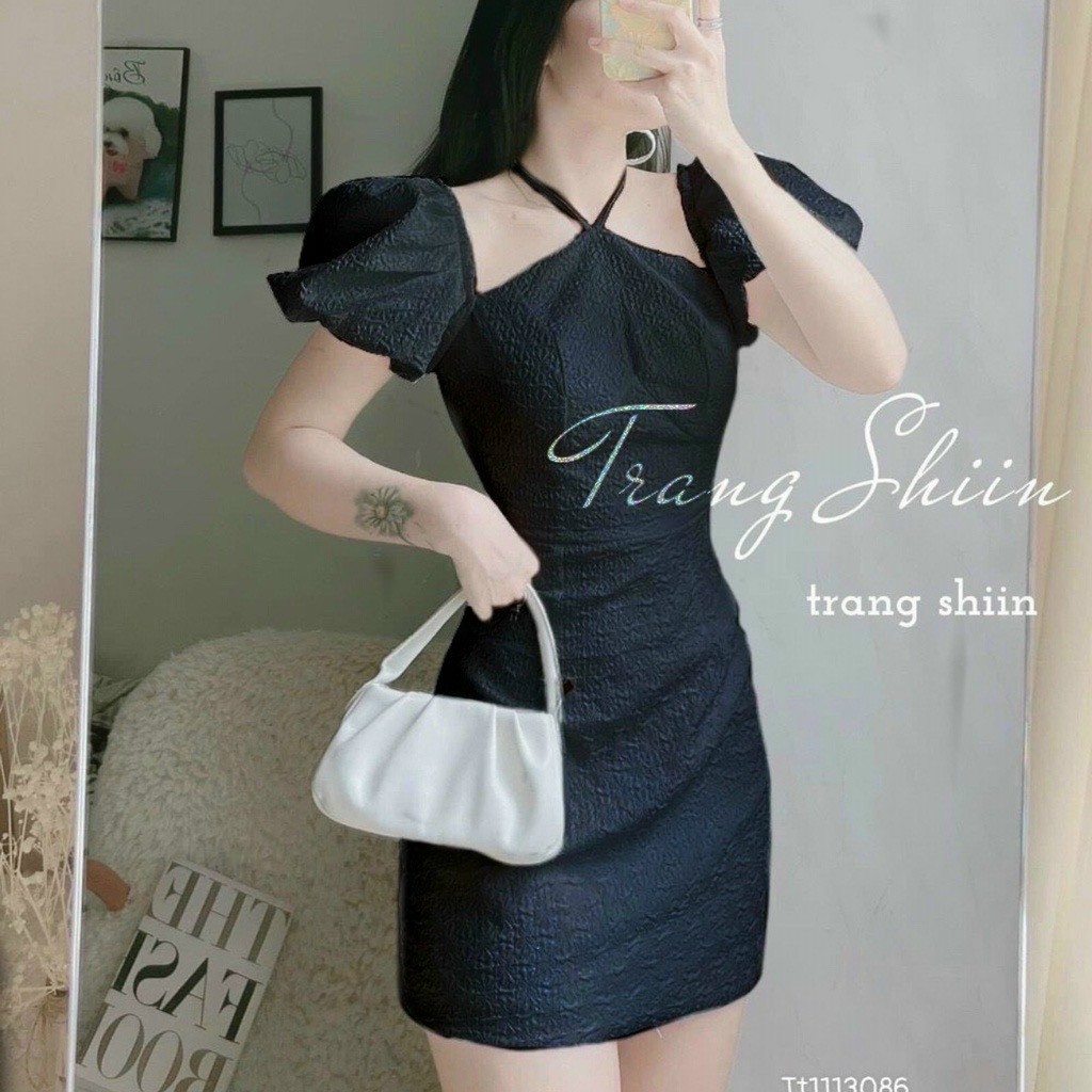 Đầm Cổ Yếm Tay Phồng (chỉ Xốp Loại 1)