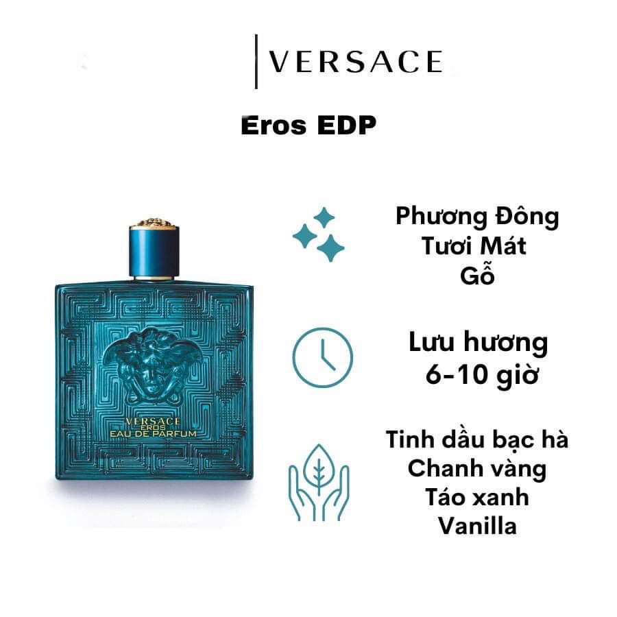 [HCM] nước hoa nam Versace Eros Eau de Parfum 10ml dạng mẫu thử