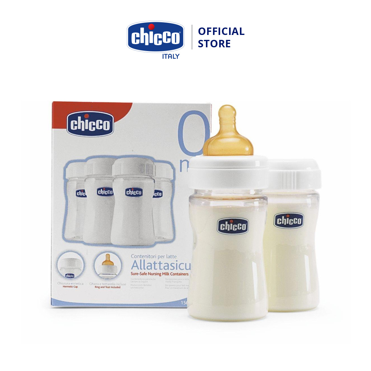 Bộ 4 bình trữ sữa Chicco