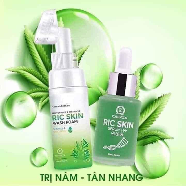 Combo srum ric skin + sưa rưa măt ric skin