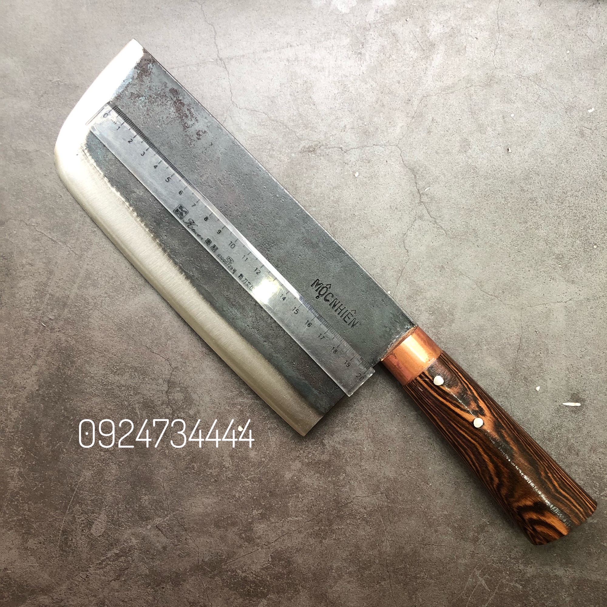 Dao pha thịt, băm, chặt gà vịt siêu sắc cao cấp phúc sen mộc nhiên