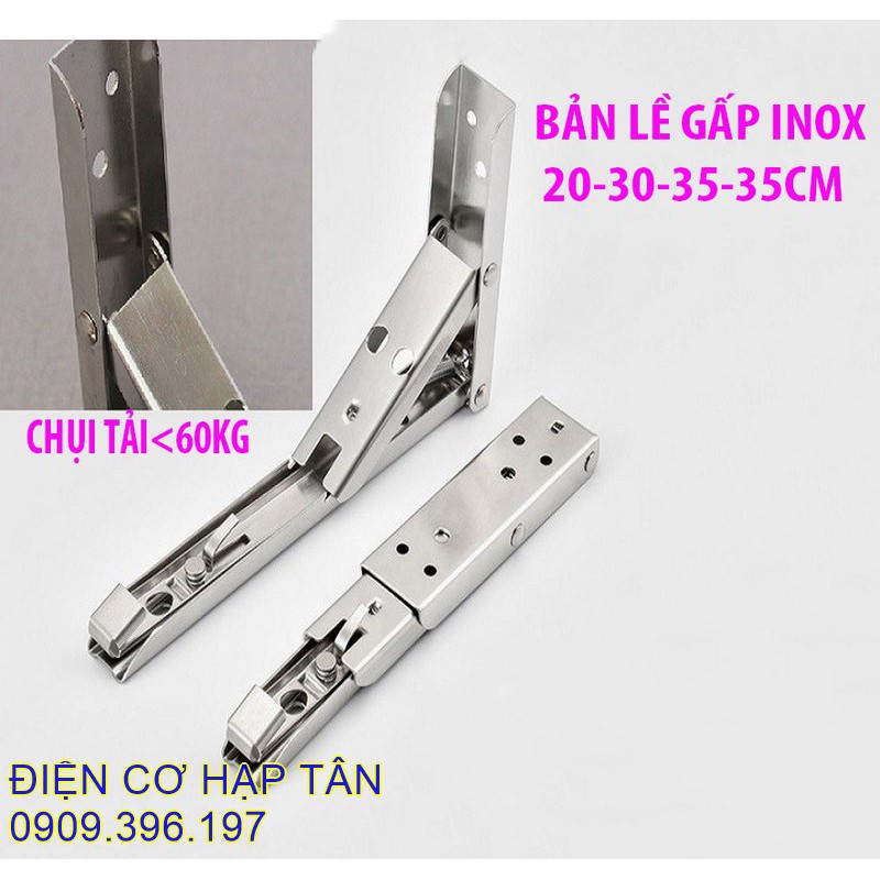 Bản Lề Gấp Thông Minh Inox 20 25 30 35Cm -Bộ 2 Chiếc Tải Trọng 60Kg , EKE GÁP INOX