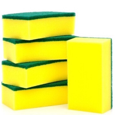 Combo 10 miếng bọt biển rửa chén vàng xanh