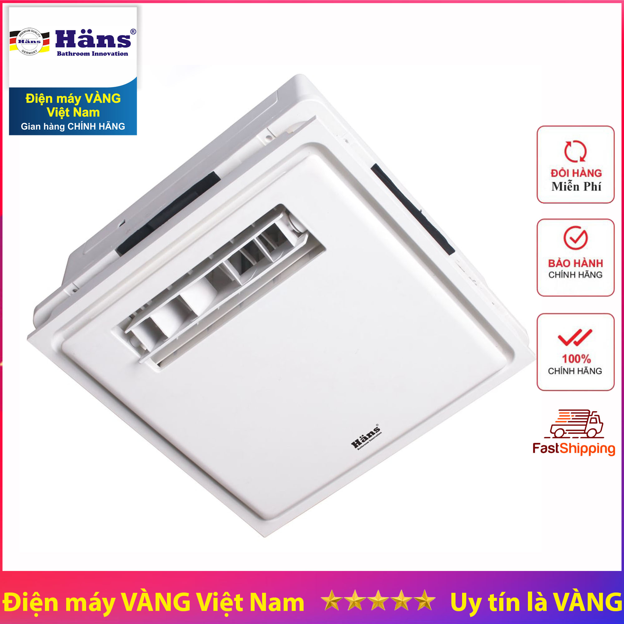 Quạt mát âm trần công tắc Hans H10S