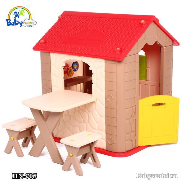 Nhà chơi cho bé phong cách Hàn Quốc ngói đỏ BBT Global HN706 - nhà đồ chơi - Nhà mini cho bé