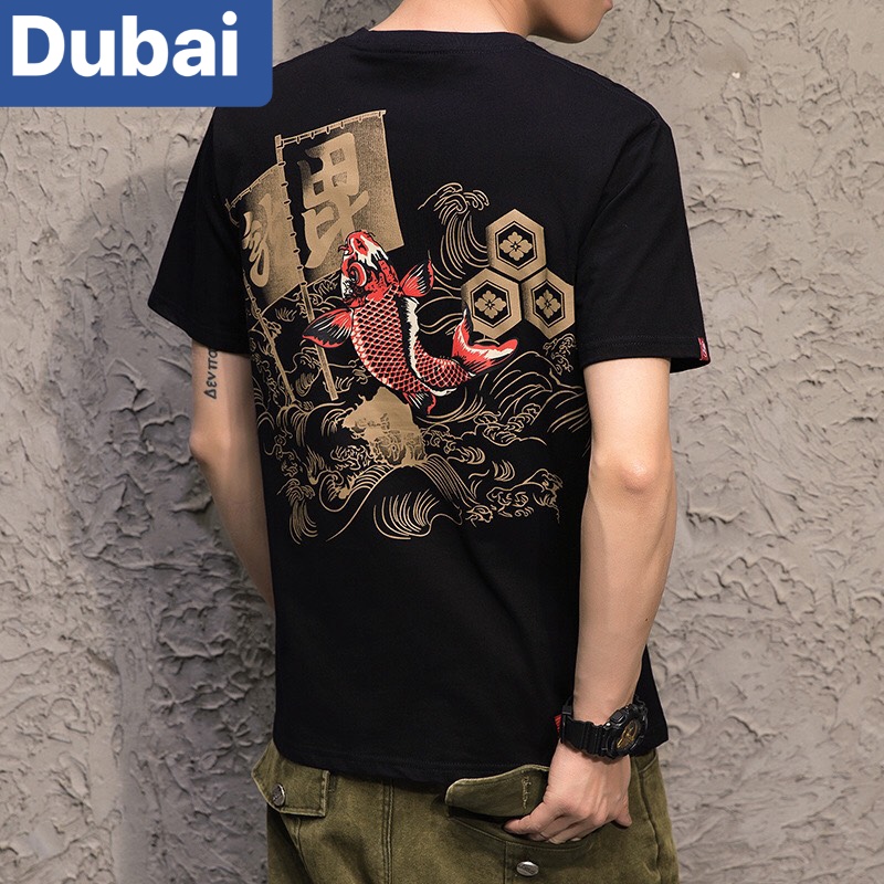ÁO THUN NAM NỮ CÁ CHÉP ĐỎ RED HÀN QUỐC PHOM FORM RỘNG TAY LỠ HOT TREND MẠNH MẼ SÀNH ĐIỆU VẢI DÀY MIN - DUBAI FASHION
