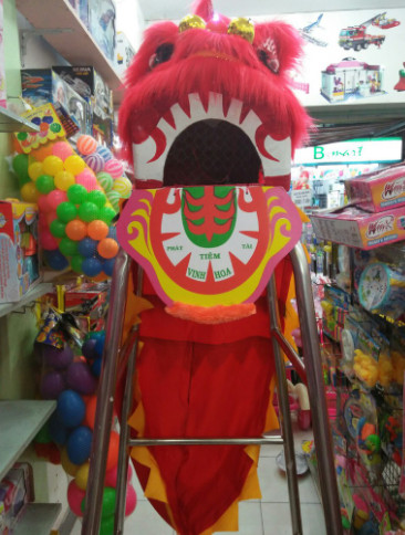 Đầu múa lân cho bé 6-10 tuổi(1 lân lớn+1 trống+1 địa)