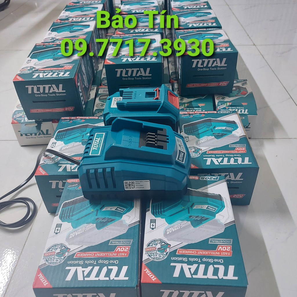 [HCM]ĐẾ SẠC 20V TOTAL TFCLI2001 [CHÍNH HÃNG] CỤC SẠC [PIN LITHIUM 20V/2AH/4AH TOTAL INGCO]