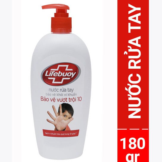 Nước rửa tay LIFEBUOY Diệt Khuẩn 180G (Đỏ)
