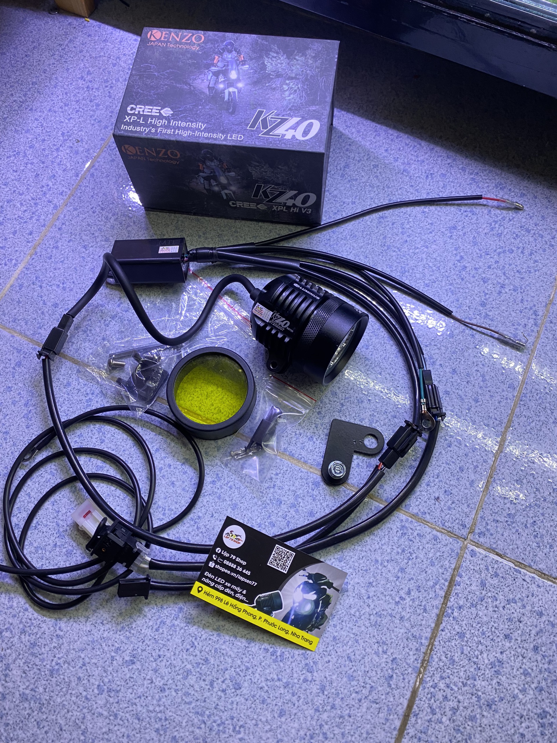 Đèn Pha Led chân H4 Kenzo V9s Siêu Sáng