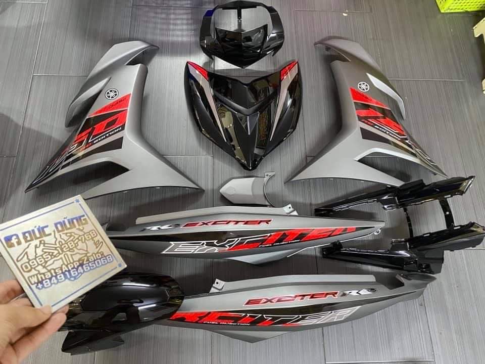 Dàn áo Ex 150 xám đen tặng tem đỏ như mẫu