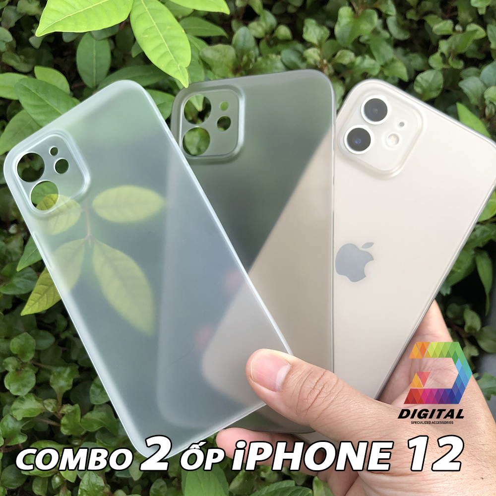 Combo 2 Ốp Lưng Trong Nhám Unibody iPhone 12 Siêu Mỏng
