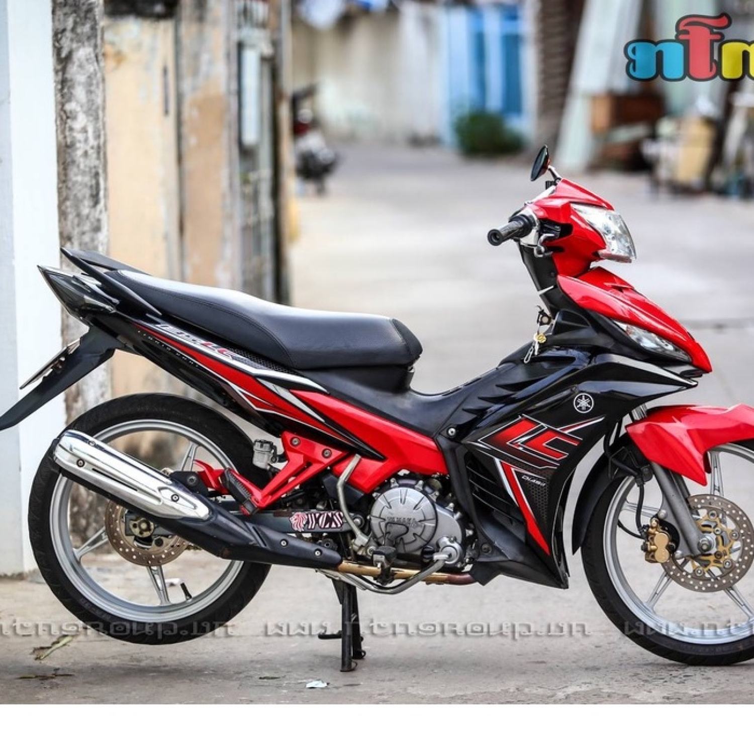 Tem Rời Exciter 135 Phối Đỏ Dán Xe Đen Bóng