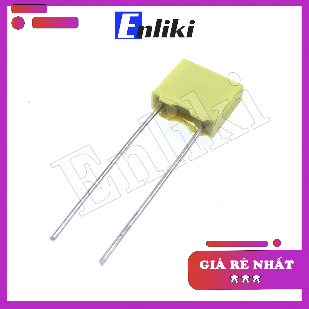 2 Chiếc Tụ 100V Màu Vàng 2.2nF 222J  5mm