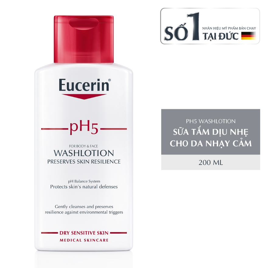Sữa tắm cho da cơ thể nhạy cảm Eucerin pH5 200ml