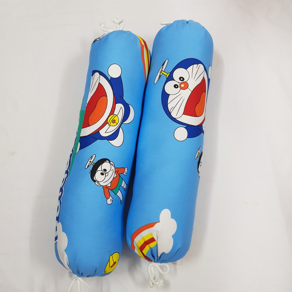 Gối ôm cho bé cotton 100%, gối ôm cho bé size 15x50 cm ruột gối bông gòn trắng