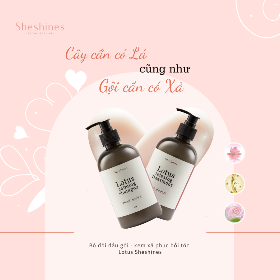 Cặp Dầu Gội -Kem Xả Lotus Sheshines