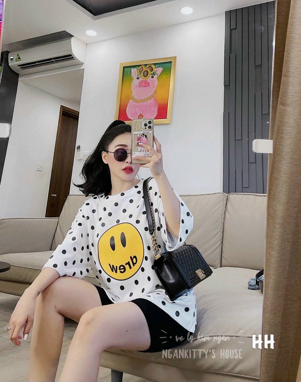 Sét Bộ Quần Đùi Áo Mặt Cười  Siêu Xinh