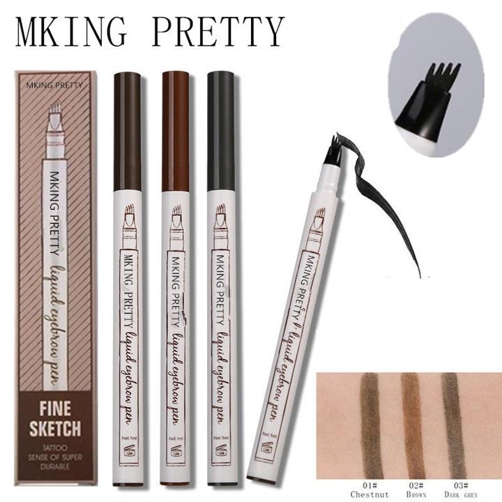 [HCM]Bút Kẻ Lông Mày Phẩy Sợi 4D Fine Skech Miking Pretty