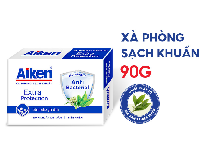 AIKEN - XÀ BÔNG CỤC KHÁNG KHUẨN AIKEN TẶNG 33% 120g/Cục