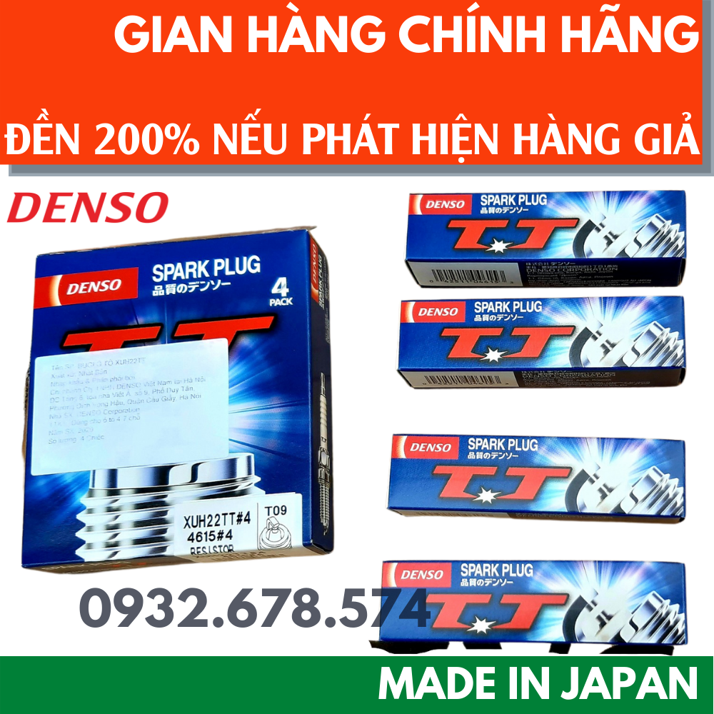 Bộ 4 bugi huyndai i10, i10/ i30/ i30cw chính hãng denso japan xuh22tt