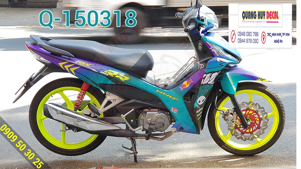 Stamp hooded Nouvo SX black red-degree stickers team boss decal motorcycle Nouvo SX black red-team hood Decal motorcycle Nouvo cheap beautiful and quality