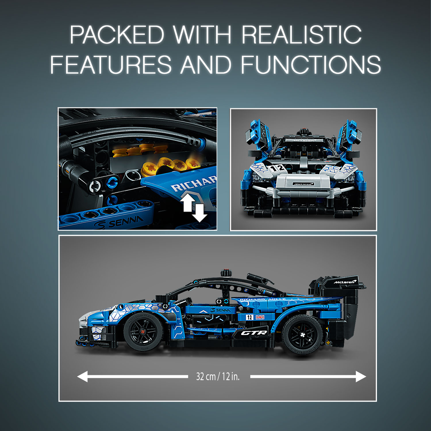 LEGO TECHNIC 42123 Đồ Chơi Lắp Ráp Siêu Xe Mclaren Sen GTR ( 830 Chi tiết)