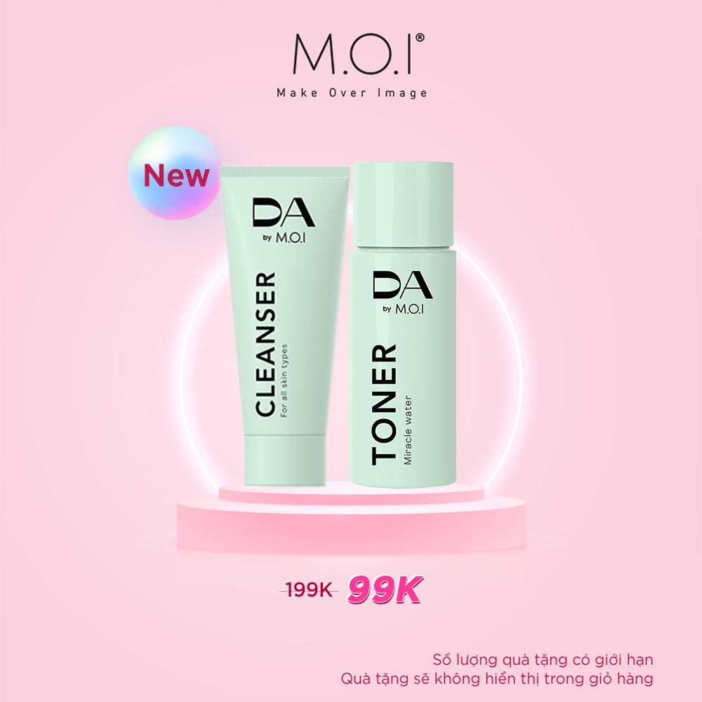 Combo Mini Sữa Rửa Mặt và Toner DA by MOI
