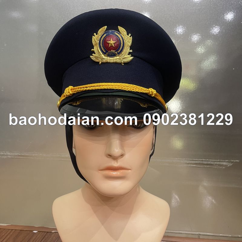 Mũ kêpi màu tím than kèm sao bảo vệ