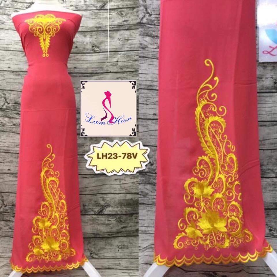 Vải áo dài thêu chân (230k giảm còn 159k/áo. to 169k) LH23