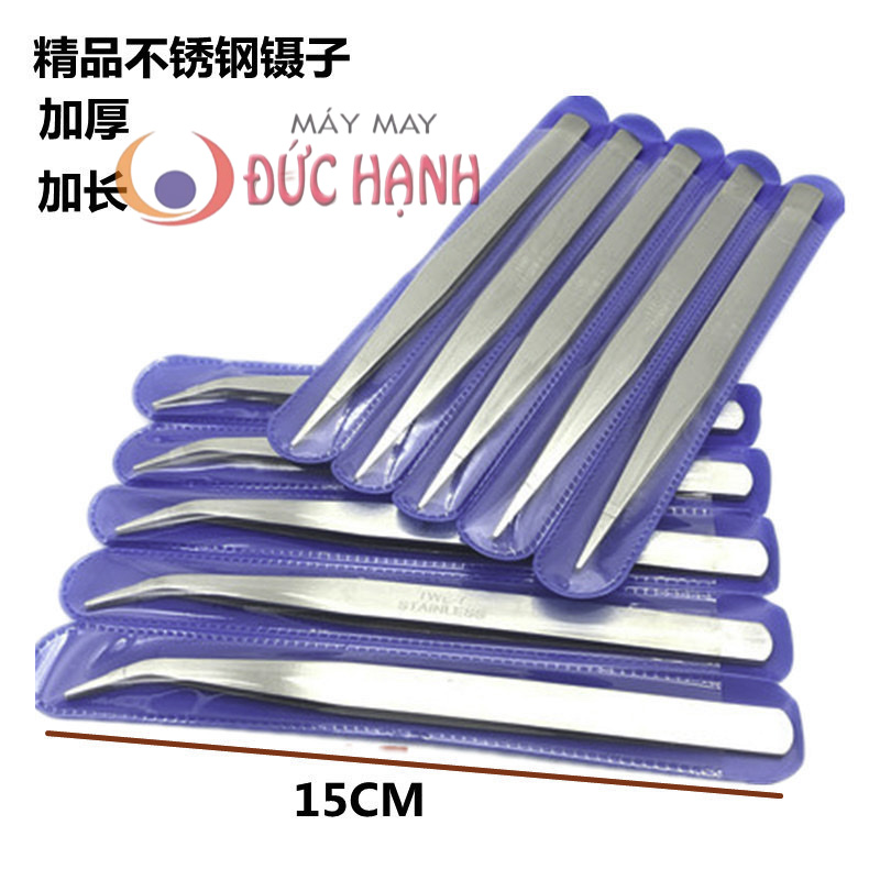 Nhíp xỏ chỉ - nhíp thẳng - nhíp cong - 1 cái