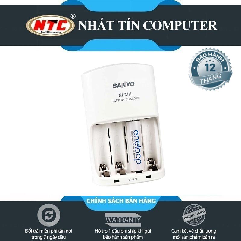 [HCM]Box sạc nhanh Sanyo MQN06 dành cho pin sạc AA và AAA - hỗ trợ sạc nhanh và tự ngắt khi đầy (trắng) - Nhất Tín Computer