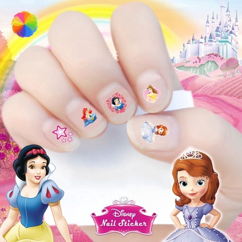 Set 4 Miếng dán trang trí móng tay 3D không thấm nước cho bé gái