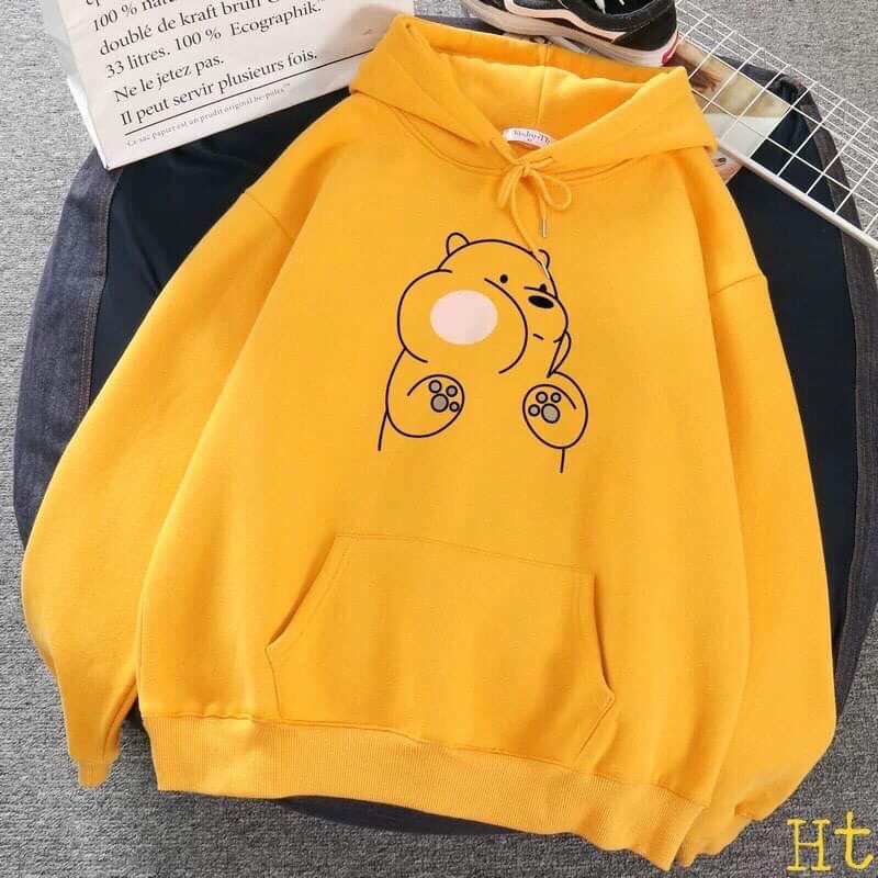 Áo hoodie gấu má phính 3D HT11