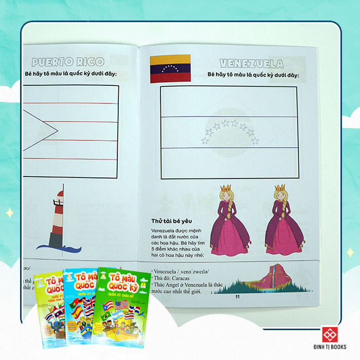 Combo - Tô màu quốc kỳ 3T - hutabooks.com