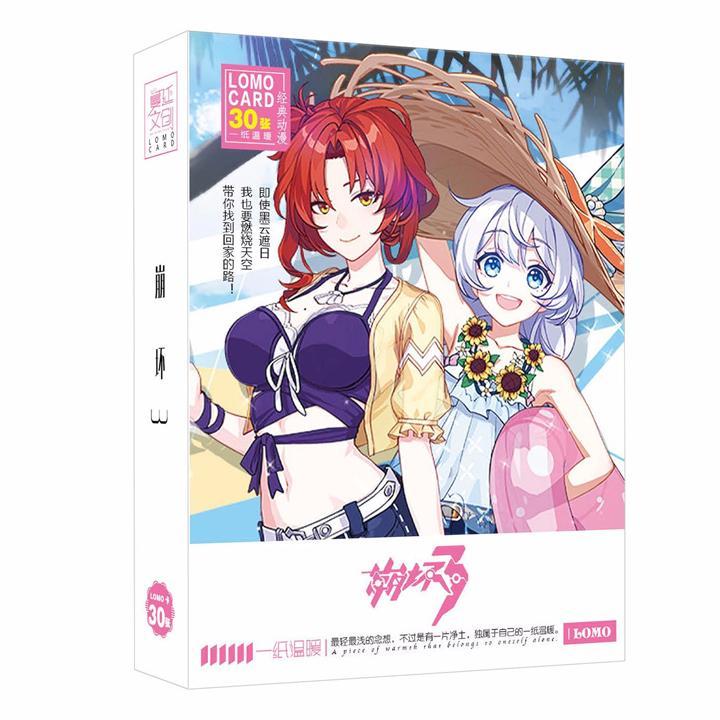 (Không kèm hộp) Hộp ảnh Lomo Honkai Impact 3 in hình chibi anime