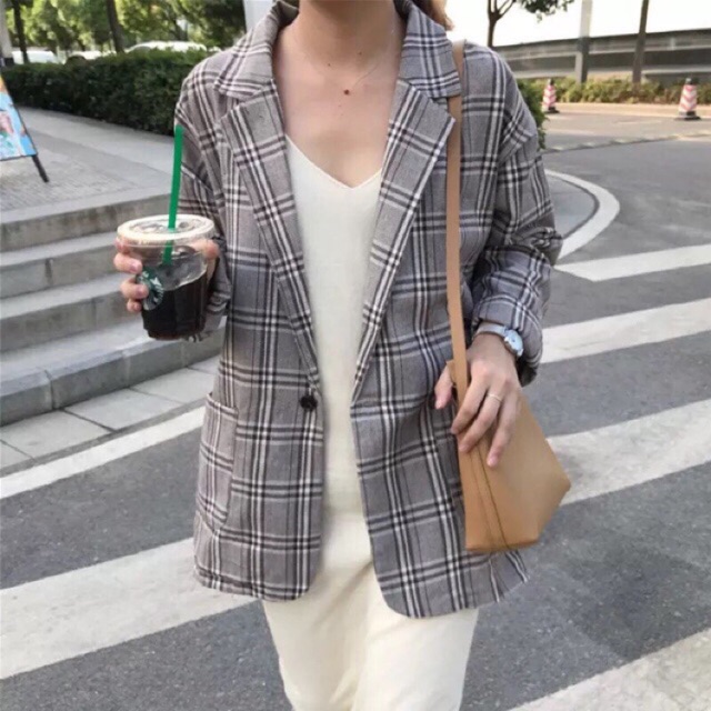 Áo Blazer kẻ