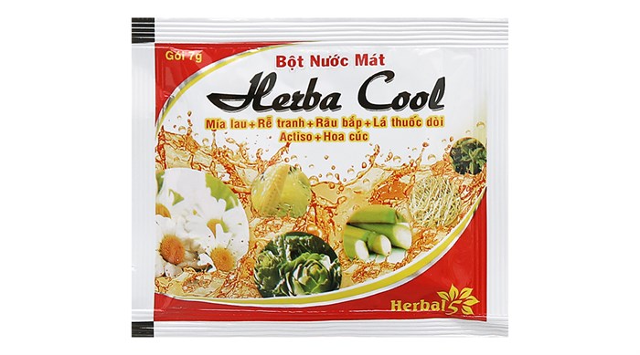 Bột nước mát Herba Cool hộp 10 gói x 7g