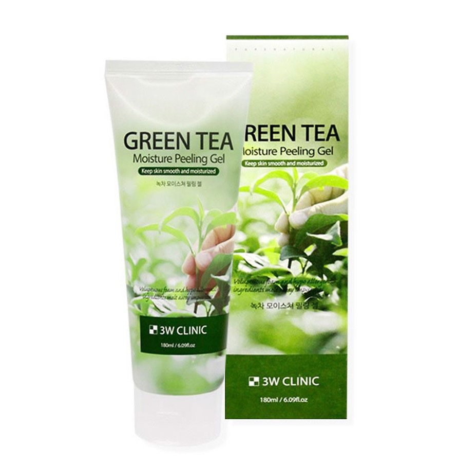 [HCM]TẨY TẾ BÀO CHẾT TRÀ XANH 3W CLINIC GREEN TEA MOISTURE PEELING 180ML