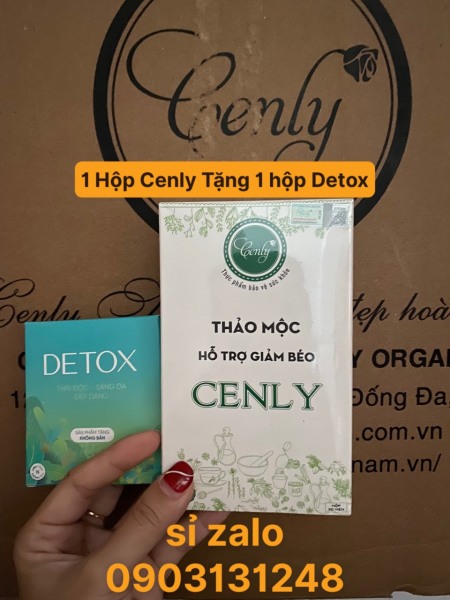 Thảo mộc Giảm cân CENLY (Cam kết chính hãng 100%) Hộp 30 viên tặng kèm 1 hộp Detox
