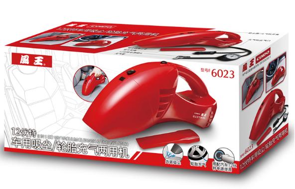 Máy bơm lốp và hút bụi cho ô tô COIDO 6023 ( đỏ )