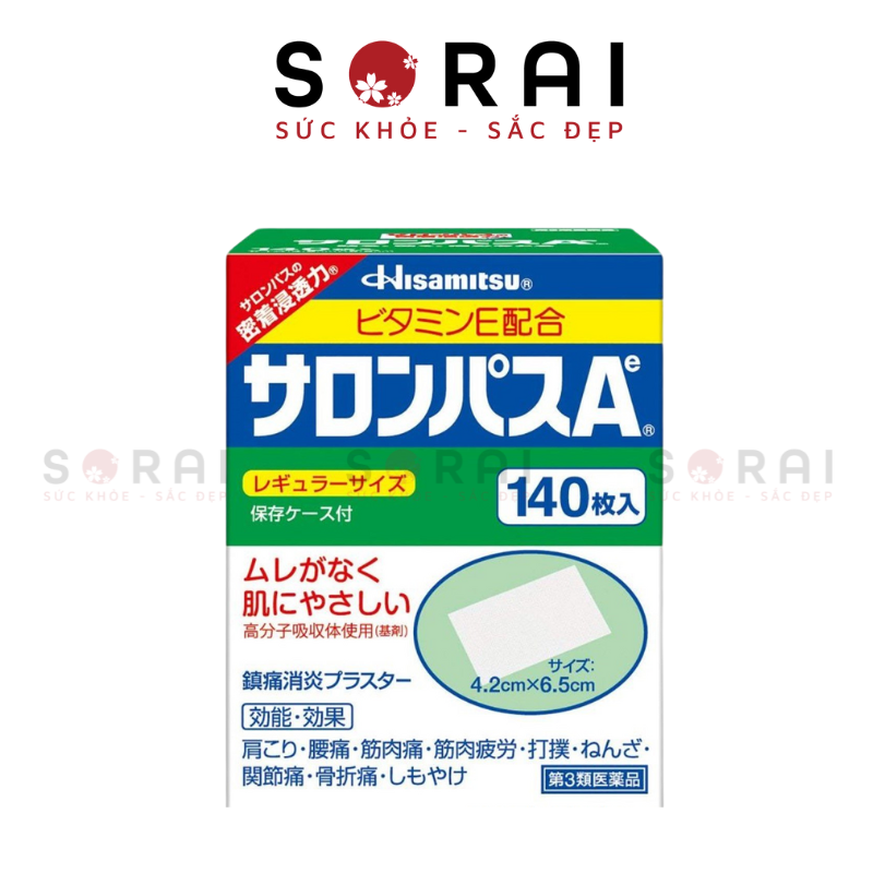 Miếng dán Salonpas giảm đau Nhật Bản 140 miếng