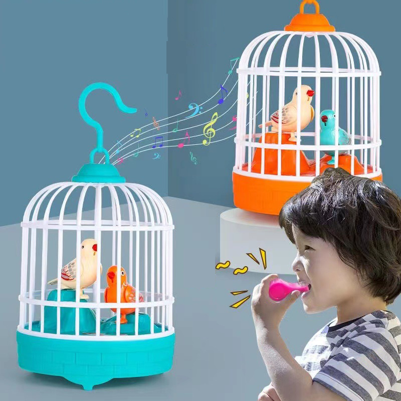 Đồ chơi lồng chim biết hót phát nhạc phát sáng mới nhất 2022