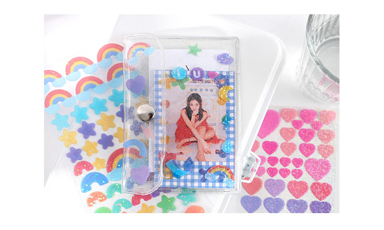 Sticker dán kim tuyến lấp lánh màu sắc phong phú, nơ họa tiết ngẫu nhiên, decor card idol, ốp điện thoại