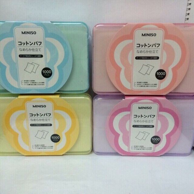 BÔNG TẨY TRANG MINISO NHẬT BẢN 475 - 1000 MIẾNG
