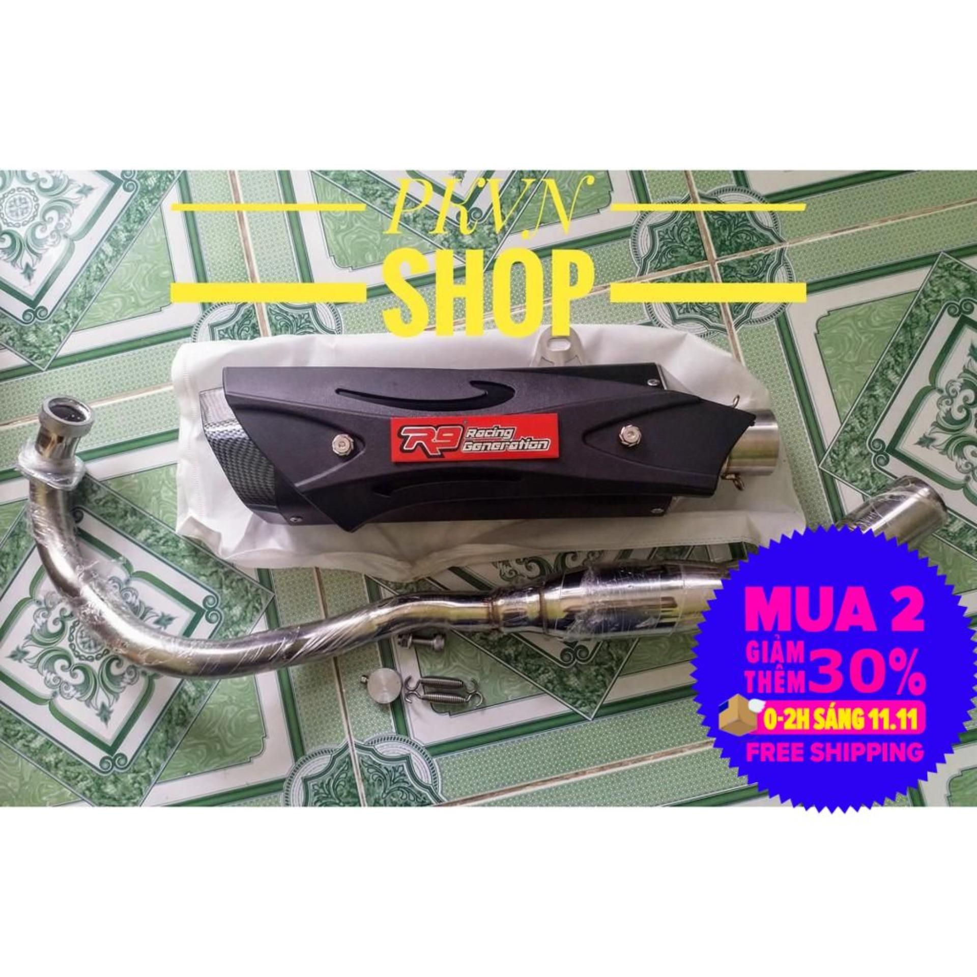 pô r9 hang nhập khẩu full cổ bầu hơi inox cho ex 135 150 winner sonic