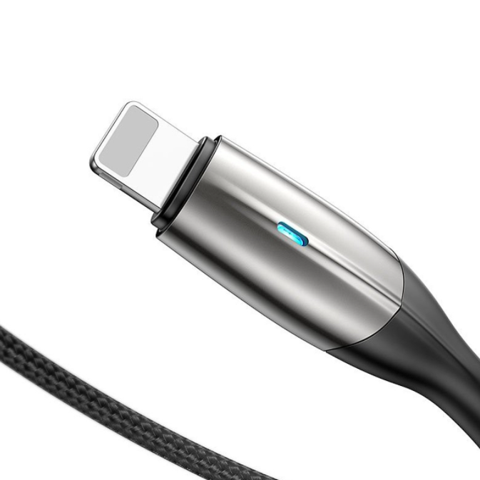 [BH 12 Tháng] Dây Cáp sạc nhanh iPhone - Cáp Lightning Baseus - Siêu bền - Chống Gẫy Đứt - Có Đèn LED